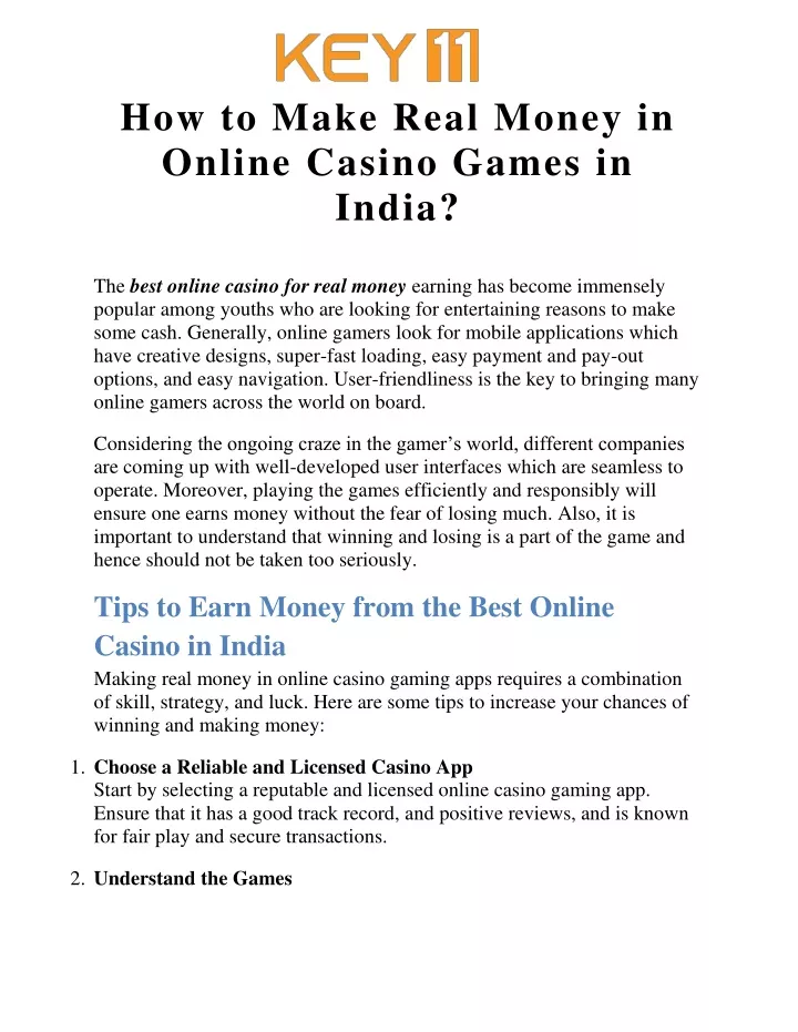 how to make real money in online casino games