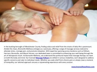 Relaxing Swedish massage Yonkers Mount Vernon