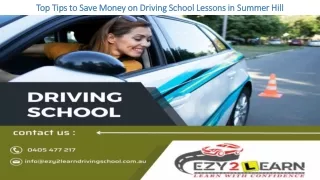 Top Tips to Save Money on Driving School Lessons in Summer Hill