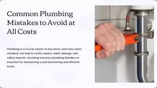 Common Plumbing Mistakes to Avoid at All Costs
