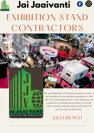 Exhibition Stand Contractors  At Jai Jaai Vanti