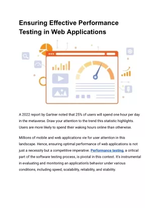 ensuring effective performance testing