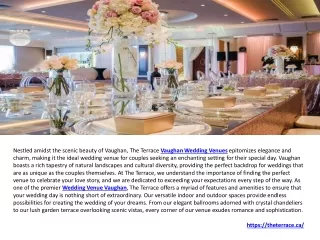 Wedding Venues Vaughan & Banquet Hall Woodbridge