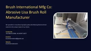 Abrasive Lisa Brush Roll Manufacturer, Best Abrasive Lisa Brush Roll Manufacture
