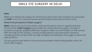 Smile Eye Surgery In Delhi