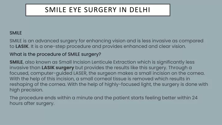 smile eye surgery in delhi