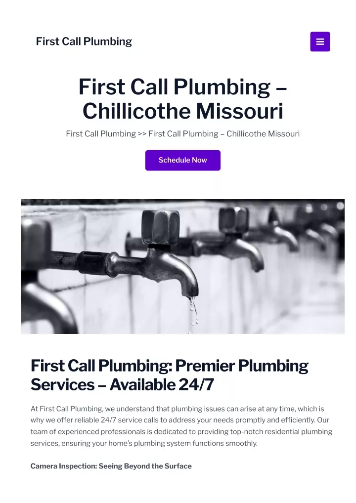 first call plumbing