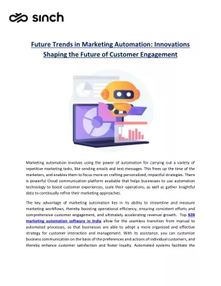 Future Trends in Marketing Automation Innovations Shaping the Future of Customer Engagement