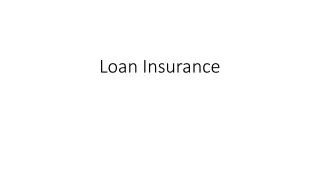 Loan Insurance