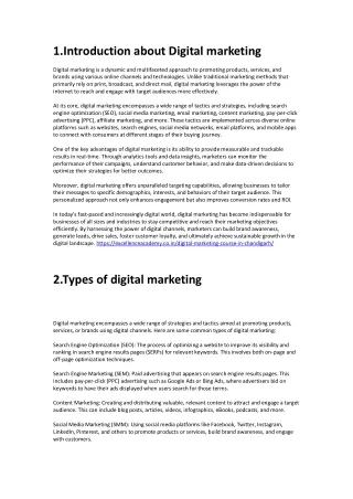 Introduction about Digital marketing