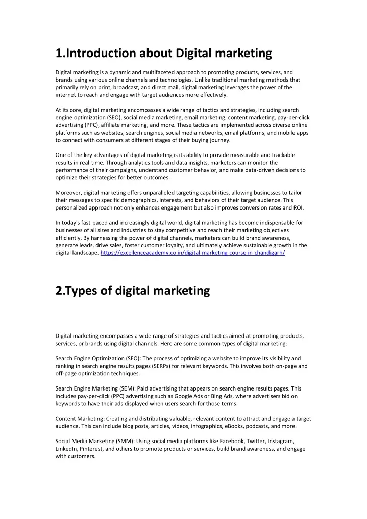 1 introduction about digital marketing digital
