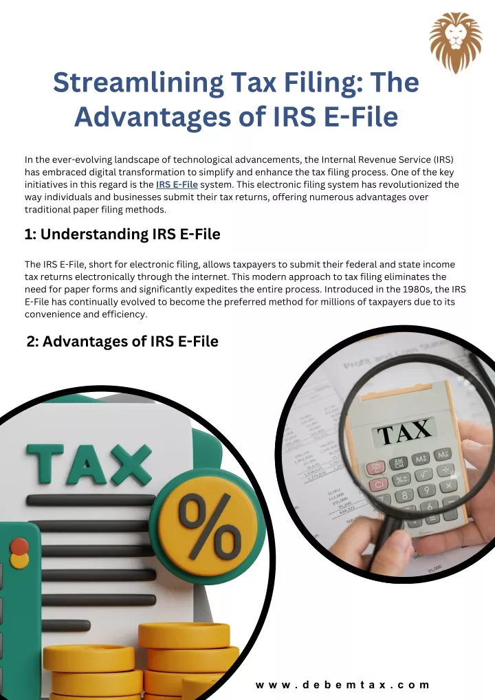 streamlining tax filing the advantages