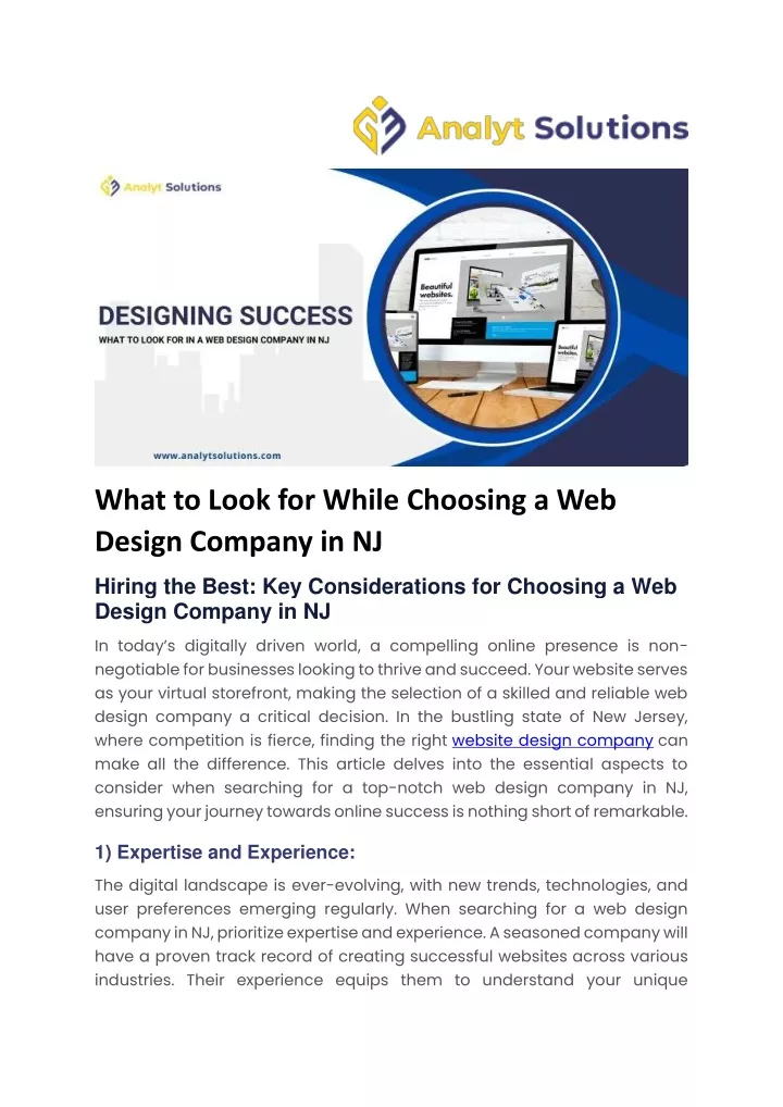 what to look for while choosing a web design