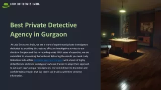 What Services Can I Expect from a Detective Agency in Gurgaon?