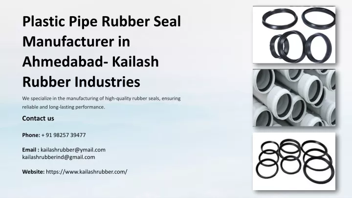 plastic pipe rubber seal manufacturer