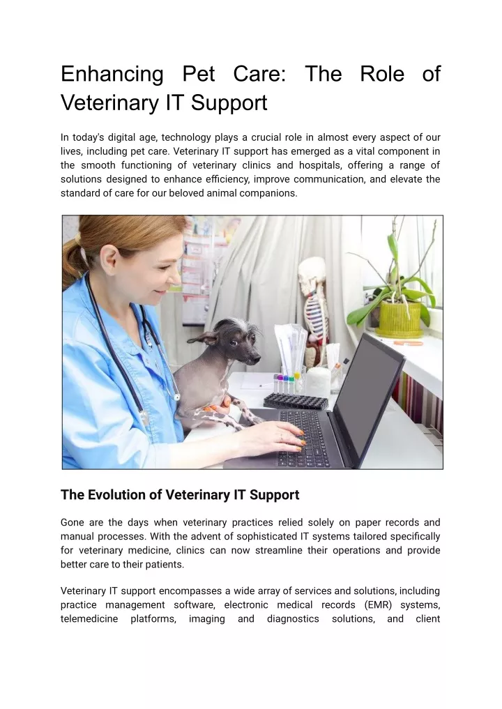 enhancing pet care the role of veterinary
