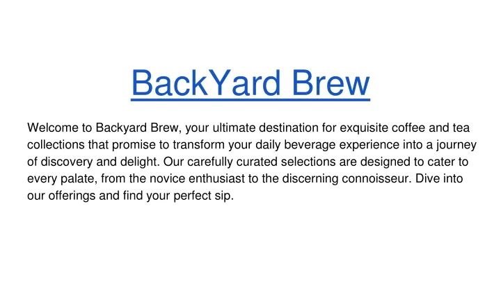 backyard brew