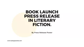 book launch press release in Literary Fiction.