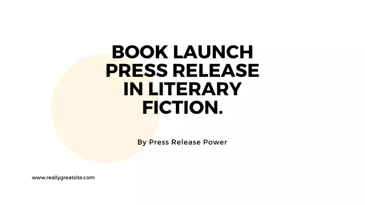 book launch press release in literary fiction