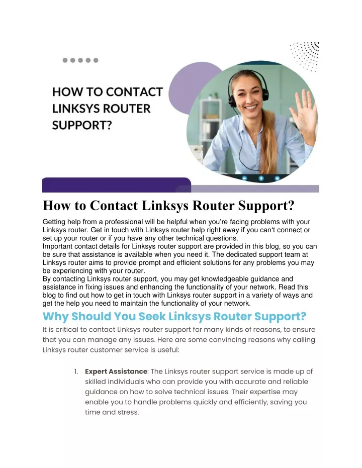 how to contact linksys router support