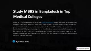 Study MBBS in Bangladesh in top medical colleges