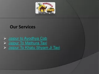 Book Jaipur To Khatu Shyam Ji Cab With Rangeela Rajasthan Taxi
