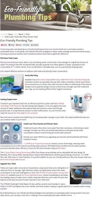 Eco-Friendly Plumbing Tips - Danco's Guide to Sustainable Home Plumbing