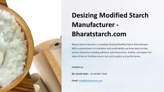 Desizing Modified Starch Manufacturer, Best Desizing Modified Starch Manufacture