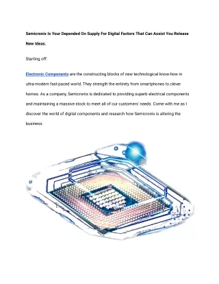 Leading Provider of Passive Electronic Components