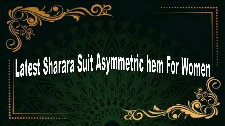 latest sharara suit asymmetric hem for women