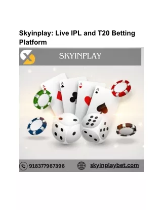 Skyinplay : Live IPL and T20 Betting Platform