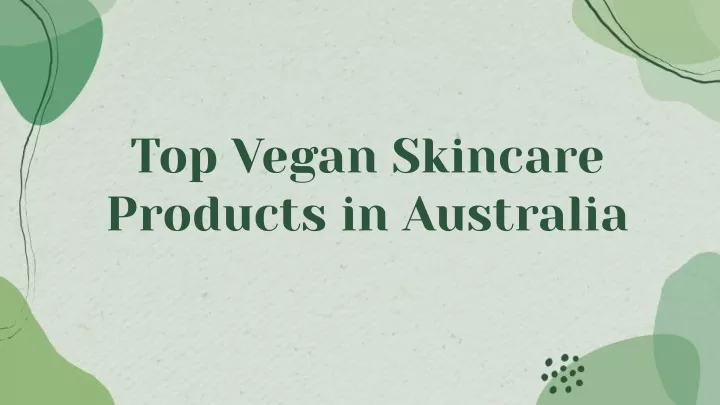 top vegan skincare products in australia