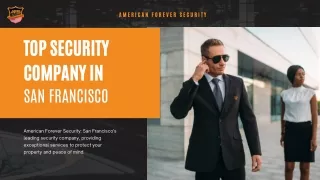 American Forever Security | Your Trusted Security Company in San Francisco