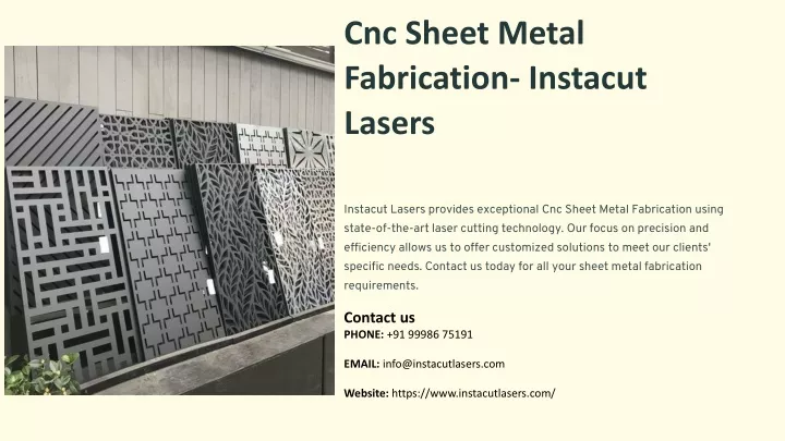cnc sheet metal fabrication instacut lasers
