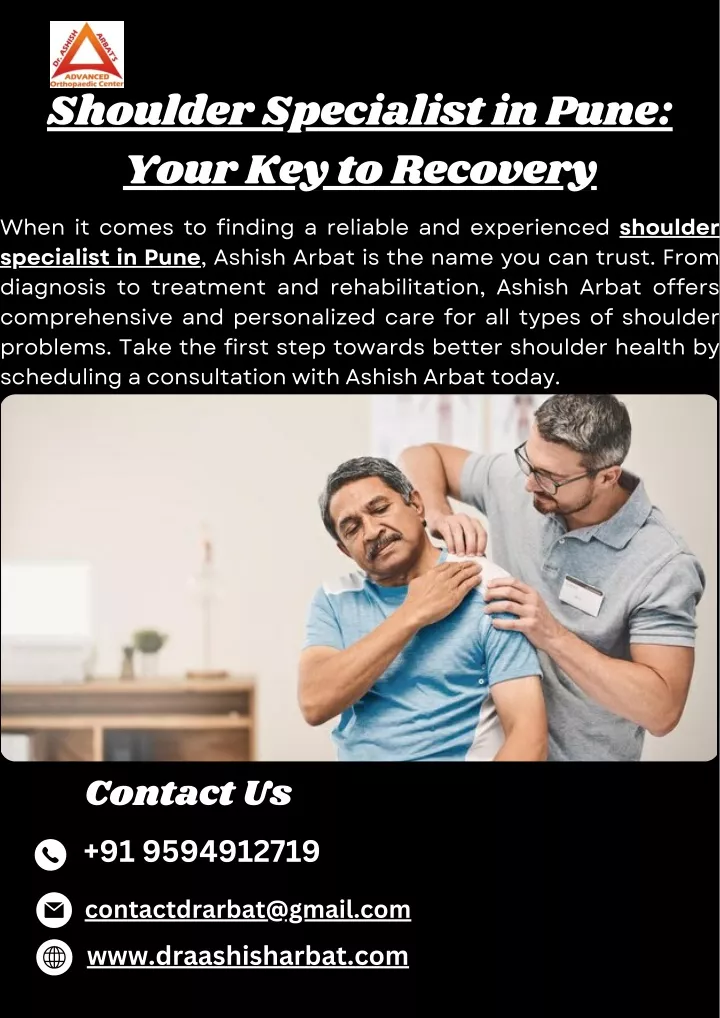 shoulder specialist in pune your key to recovery