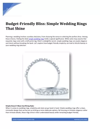 Simple Wedding Rings