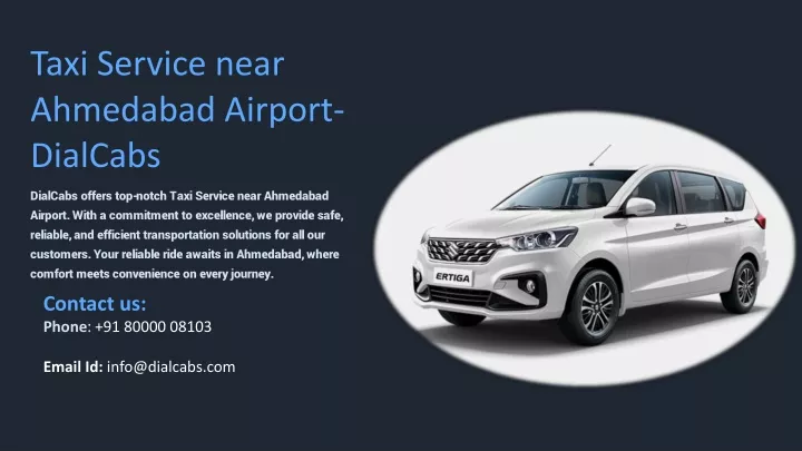 taxi service near ahmedabad airport dialcabs