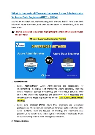 what is the main differences between azure