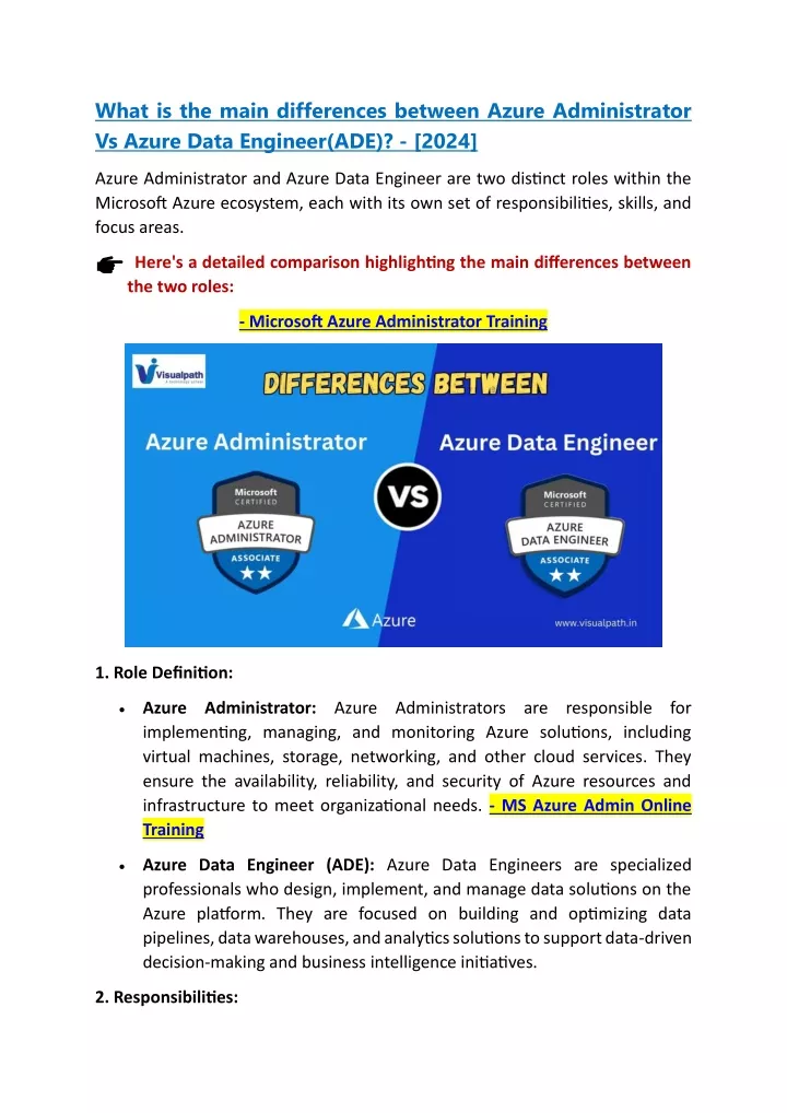 what is the main differences between azure