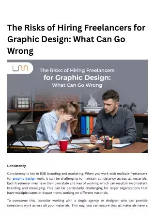The Risks of Hiring Freelancers for Graphic Design What Can Go Wrong