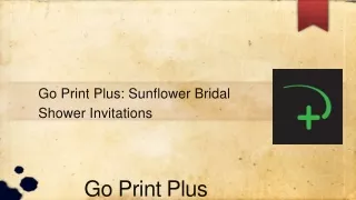 Go Print Plus: Sunflower Bridal Shower Invitations