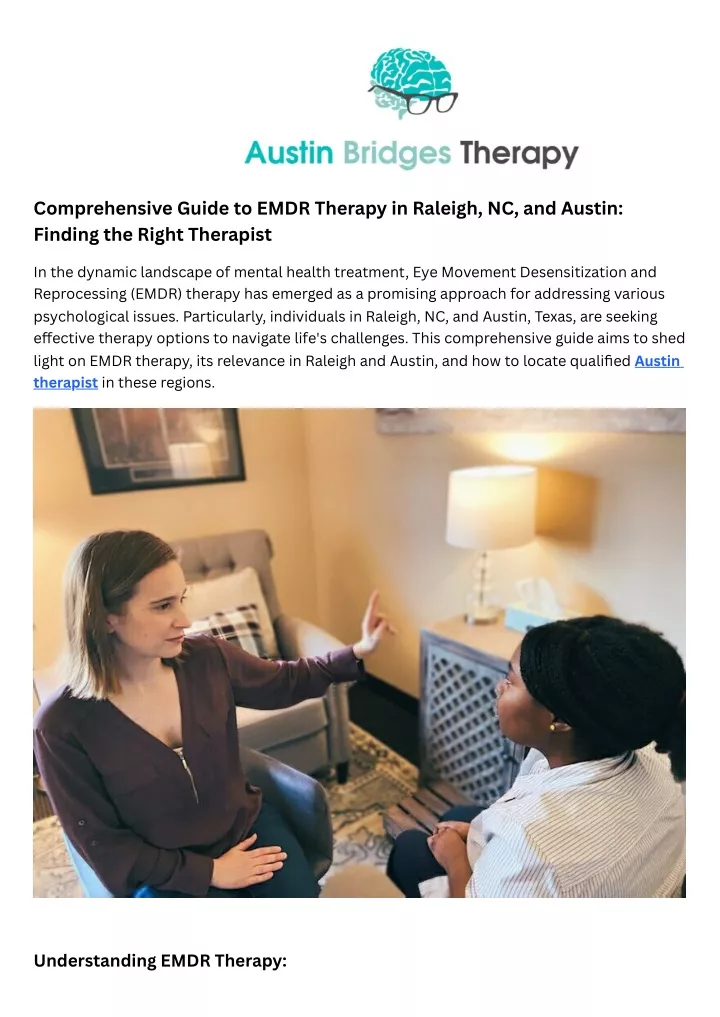 comprehensive guide to emdr therapy in raleigh