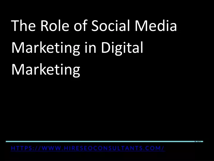 the role of social media marketing in digital