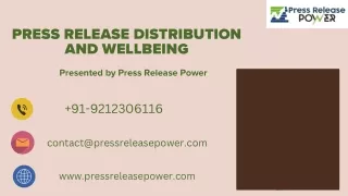 Press Release Distribution and Wellbeing