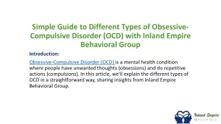 Simple Guide to Different Types of Obsessive-Compulsive Disorder