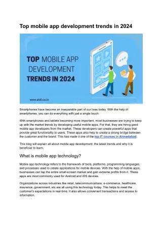 top mobile app development trends in 2024