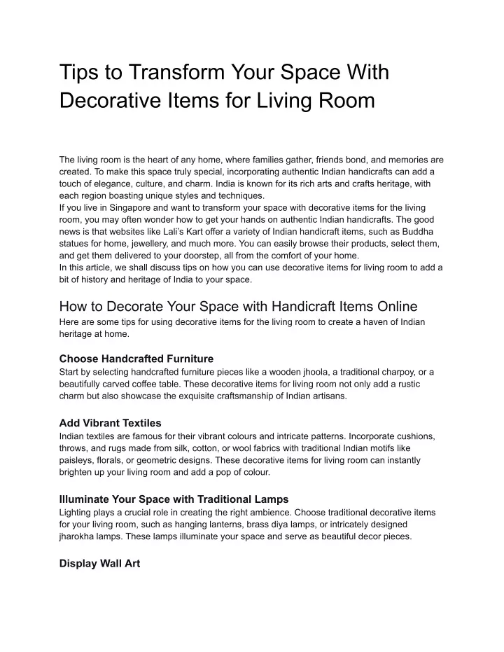 tips to transform your space with decorative