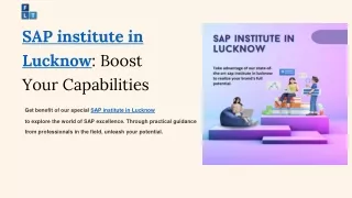 "SAP Institute  in Lucknow: Your Path to Professional Excellence"
