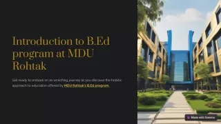 MDU B.Ed Admission: Process, Eligibility, Application Form, Dates, Document