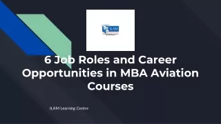 6 Job Roles and Career Opportunities in MBA Aviation Courses